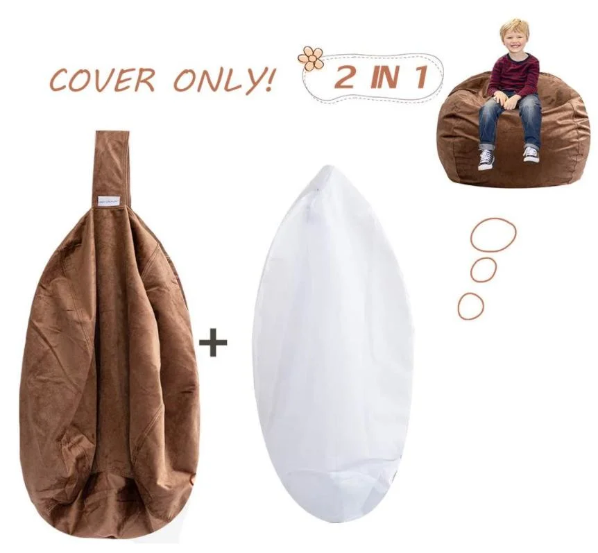 Kids Stuffed Animal Storage Bean Bag Cover