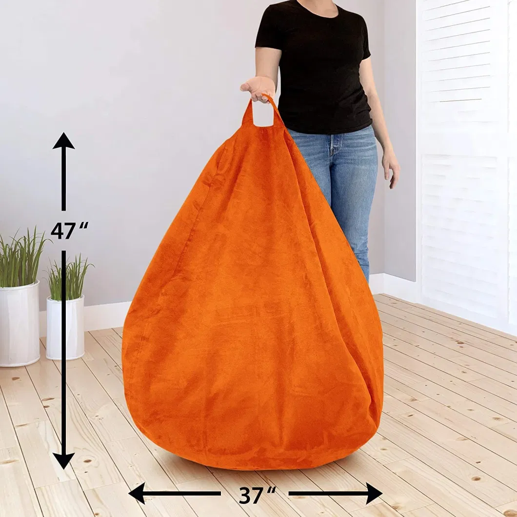 Adult Size Microsuede Stuffed Animal Storage Bean Bag Cover Beanbags